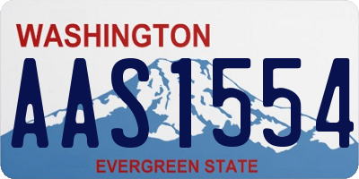 WA license plate AAS1554