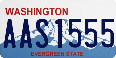 WA license plate AAS1555
