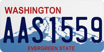 WA license plate AAS1559