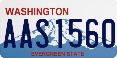 WA license plate AAS1560