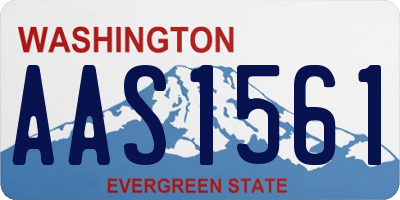 WA license plate AAS1561