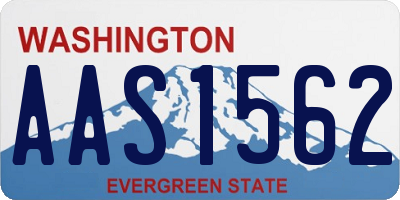 WA license plate AAS1562
