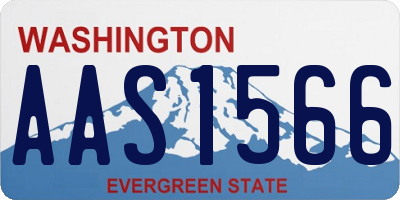 WA license plate AAS1566