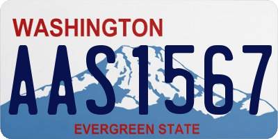 WA license plate AAS1567