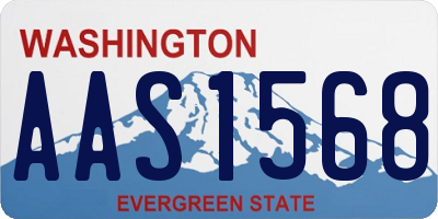 WA license plate AAS1568
