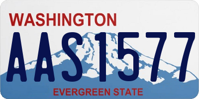 WA license plate AAS1577