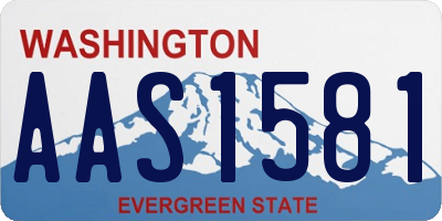 WA license plate AAS1581