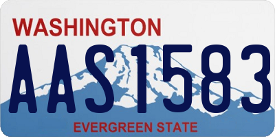 WA license plate AAS1583
