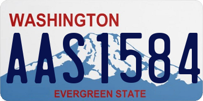 WA license plate AAS1584