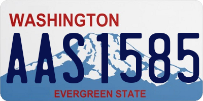 WA license plate AAS1585
