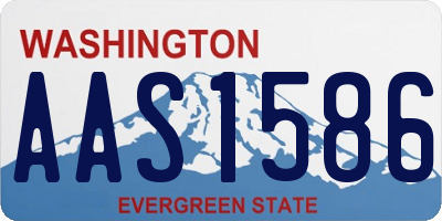 WA license plate AAS1586