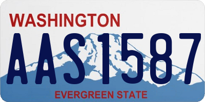 WA license plate AAS1587