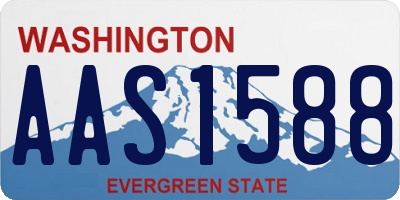 WA license plate AAS1588