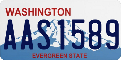WA license plate AAS1589
