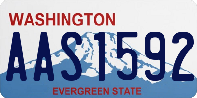 WA license plate AAS1592