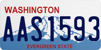 WA license plate AAS1593