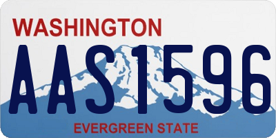 WA license plate AAS1596