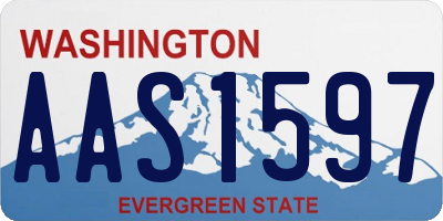 WA license plate AAS1597