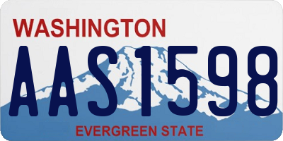 WA license plate AAS1598