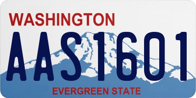WA license plate AAS1601