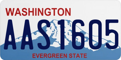 WA license plate AAS1605