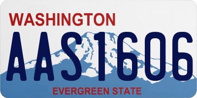WA license plate AAS1606
