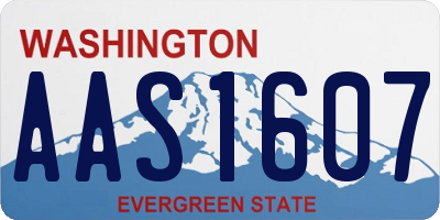WA license plate AAS1607