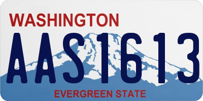 WA license plate AAS1613