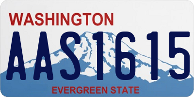 WA license plate AAS1615