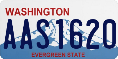 WA license plate AAS1620
