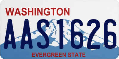 WA license plate AAS1626