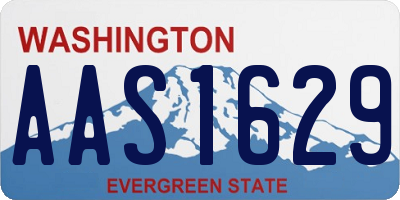 WA license plate AAS1629