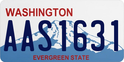 WA license plate AAS1631