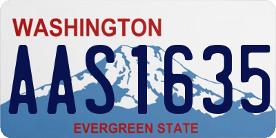 WA license plate AAS1635