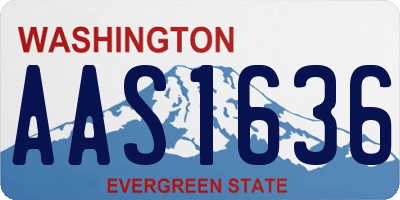 WA license plate AAS1636