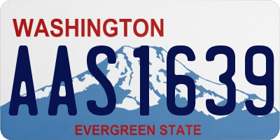 WA license plate AAS1639