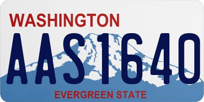 WA license plate AAS1640