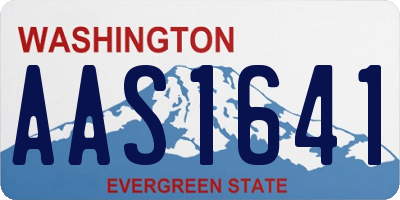 WA license plate AAS1641
