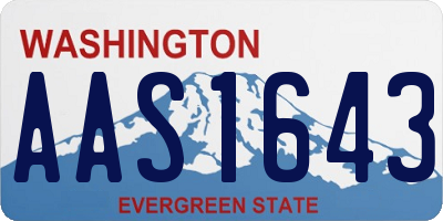WA license plate AAS1643