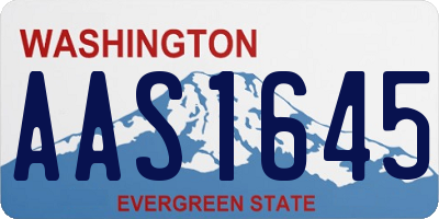 WA license plate AAS1645