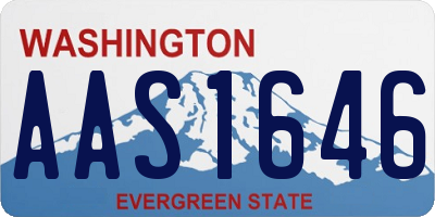 WA license plate AAS1646