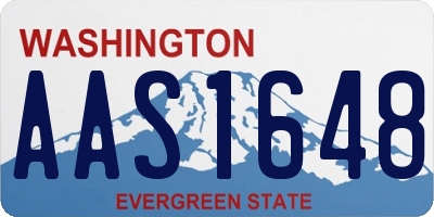 WA license plate AAS1648