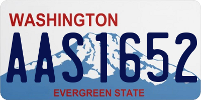 WA license plate AAS1652