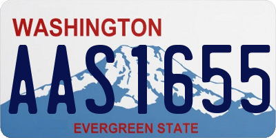 WA license plate AAS1655