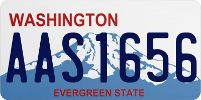 WA license plate AAS1656