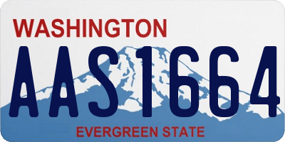 WA license plate AAS1664
