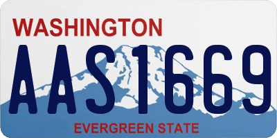 WA license plate AAS1669