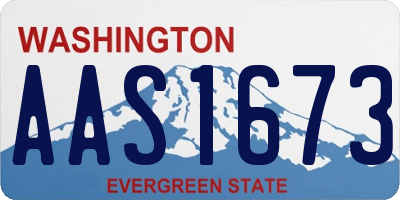 WA license plate AAS1673