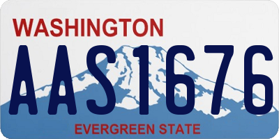 WA license plate AAS1676