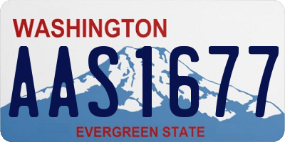 WA license plate AAS1677